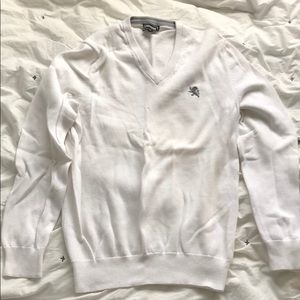 New Express white v-neck sweater | Size: S
